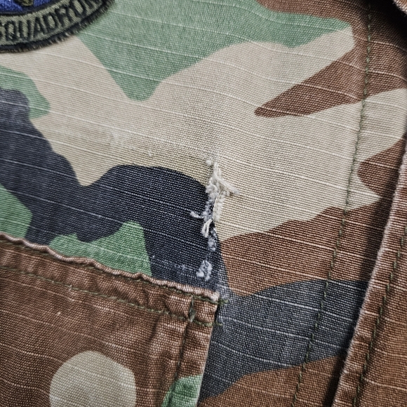 Vintage 90s United States Air Force USAF Woodland Camo Military Jacket Small - Picture 9 of 12